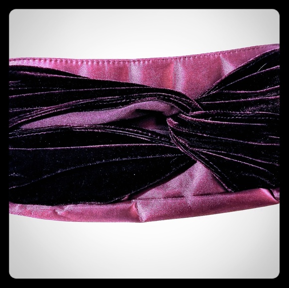 Satin and Velvet Clutch - Picture 1 of 3